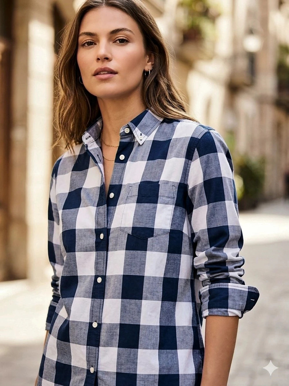Crew Cuts Women's Checkered Cotton Button Down Size 14 Like New